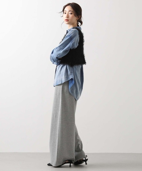 audrey and john wad（オードリーアンドジョンワッド）の「スウェットワイドイージーパンツ（その他パンツ・レディース・トップグレー・FREE）」の13枚目の写真