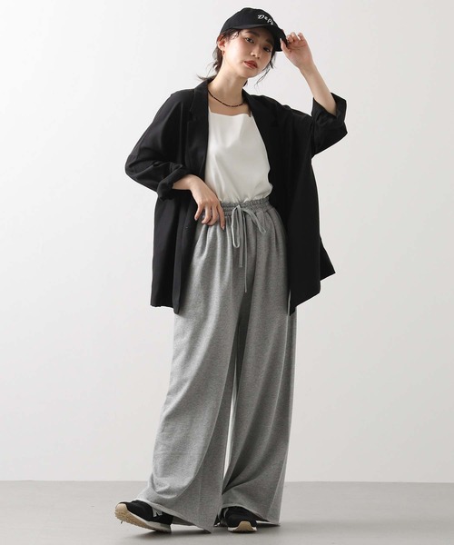 audrey and john wad（オードリーアンドジョンワッド）の「スウェットワイドイージーパンツ（その他パンツ・レディース・トップグレー・FREE）」の6枚目の写真