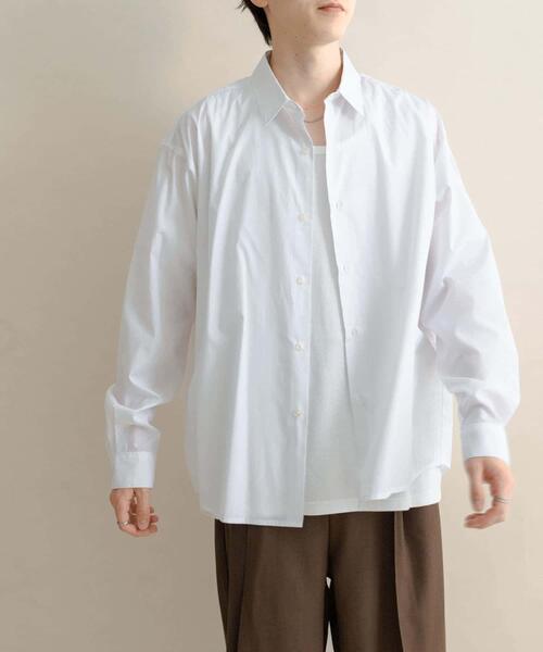 SENSE OF PLACE by URBAN RESEARCH(センスオブプレイスバイアーバンリサーチ)の「『WEB/一部店舗限定』コンフォートレギュラーカラーシャツ(シャツ/ブラウス・メンズ・ホワイト/ブルー/ブラック系その他/ブルー系その他・SMALL/MEDIUM/LARGE/X-LARGE)」の6枚目の写真