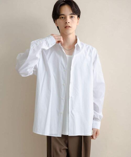 SENSE OF PLACE by URBAN RESEARCH(センスオブプレイスバイアーバンリサーチ)の「『WEB/一部店舗限定』コンフォートレギュラーカラーシャツ(シャツ/ブラウス・メンズ・ホワイト/ブルー/ブラック系その他/ブルー系その他・SMALL/MEDIUM/LARGE/X-LARGE)」の9枚目の写真