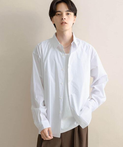 SENSE OF PLACE by URBAN RESEARCH(センスオブプレイスバイアーバンリサーチ)の「『WEB/一部店舗限定』コンフォートレギュラーカラーシャツ(シャツ/ブラウス・メンズ・ホワイト/ブルー/ブラック系その他/ブルー系その他・SMALL/MEDIUM/LARGE/X-LARGE)」の10枚目の写真