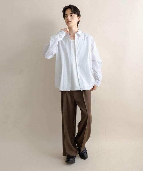 SENSE OF PLACE by URBAN RESEARCH(センスオブプレイスバイアーバンリサーチ)の「『WEB/一部店舗限定』コンフォートレギュラーカラーシャツ(シャツ/ブラウス・メンズ・ホワイト/ブルー/ブラック系その他/ブルー系その他・SMALL/MEDIUM/LARGE/X-LARGE)」の11枚目の写真