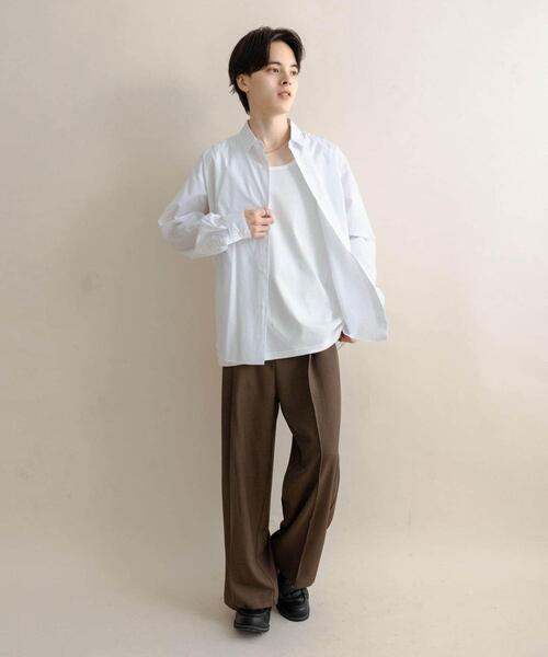 SENSE OF PLACE by URBAN RESEARCH(センスオブプレイスバイアーバンリサーチ)の「『WEB/一部店舗限定』コンフォートレギュラーカラーシャツ(シャツ/ブラウス・メンズ・ホワイト/ブルー/ブラック系その他/ブルー系その他・SMALL/MEDIUM/LARGE/X-LARGE)」の12枚目の写真