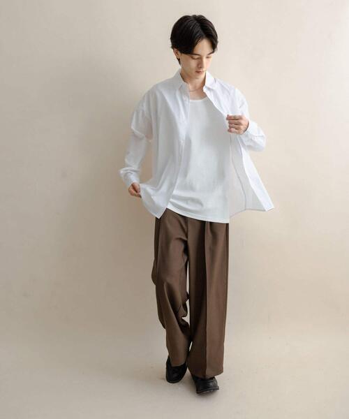 SENSE OF PLACE by URBAN RESEARCH(センスオブプレイスバイアーバンリサーチ)の「『WEB/一部店舗限定』コンフォートレギュラーカラーシャツ(シャツ/ブラウス・メンズ・ホワイト/ブルー/ブラック系その他/ブルー系その他・SMALL/MEDIUM/LARGE/X-LARGE)」の13枚目の写真