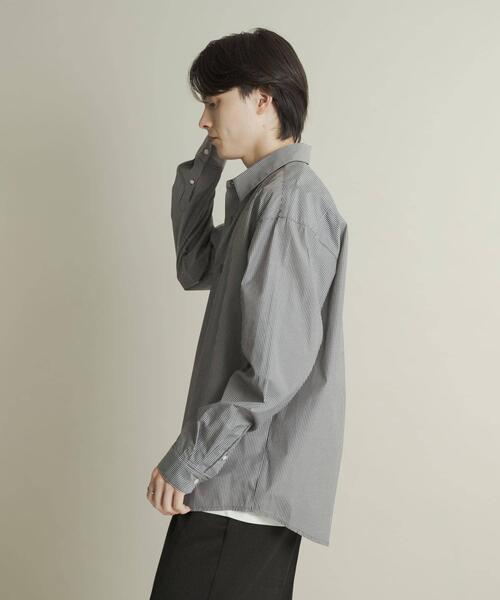 SENSE OF PLACE by URBAN RESEARCH（センスオブプレイスバイアーバンリサーチ）の「『WEB/一部店舗限定』コンフォートレギュラーカラーシャツ（シャツ/ブラウス・メンズ・ホワイト/ブルー/ブラック系その他/ブルー系その他・SMALL/MEDIUM/LARGE/X-LARGE）」の7枚目の写真