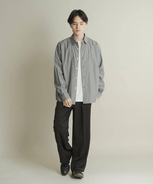 SENSE OF PLACE by URBAN RESEARCH（センスオブプレイスバイアーバンリサーチ）の「『WEB/一部店舗限定』コンフォートレギュラーカラーシャツ（シャツ/ブラウス・メンズ・ホワイト/ブルー/ブラック系その他/ブルー系その他・SMALL/MEDIUM/LARGE/X-LARGE）」の8枚目の写真