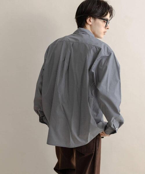 SENSE OF PLACE by URBAN RESEARCH（センスオブプレイスバイアーバンリサーチ）の「『WEB/一部店舗限定』コンフォートレギュラーカラーシャツ（シャツ/ブラウス・メンズ・ホワイト/ブルー/ブラック系その他/ブルー系その他・SMALL/MEDIUM/LARGE/X-LARGE）」の13枚目の写真