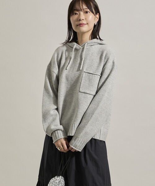 【今期新作・タグ付き】BRIEFING レディース ニットパーカー グレー M ニットパーカー フーディー レディース[品番：HHHW0001696]｜HUG.U