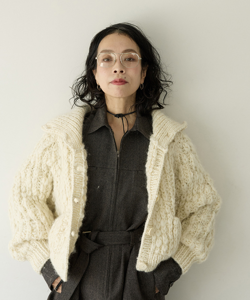 IENA LA BOUCLE(イエナラブークル)の「IENA LA BOUCLE スラブウールハンドニットブルゾン(その他アウター・レディース・アイボリー・FREE)」の3枚目の写真