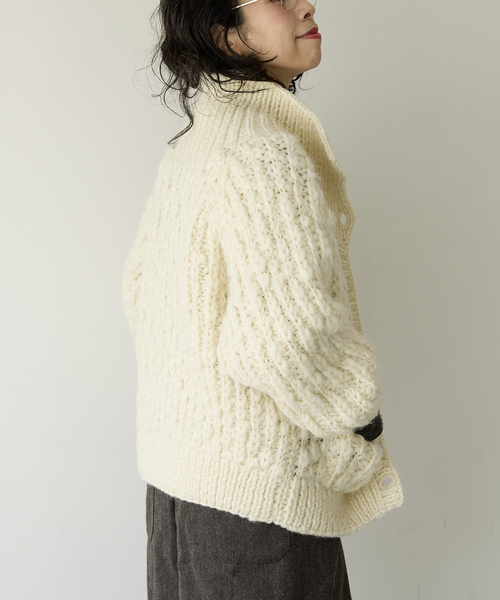 IENA LA BOUCLE(イエナラブークル)の「IENA LA BOUCLE スラブウールハンドニットブルゾン(その他アウター・レディース・アイボリー・FREE)」の4枚目の写真