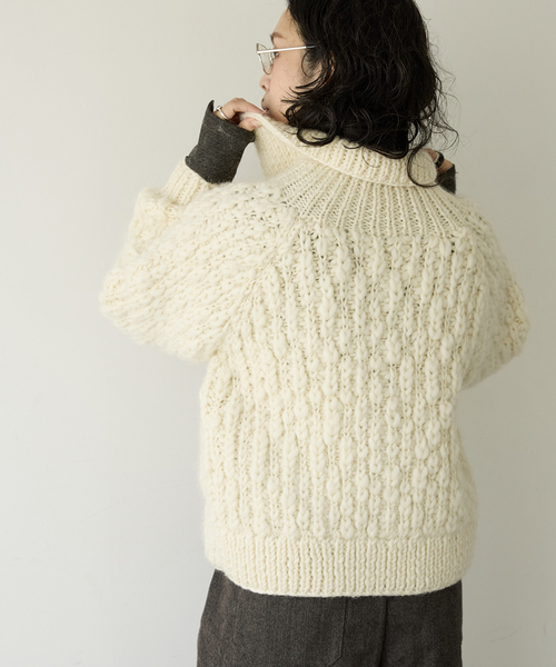 IENA LA BOUCLE(イエナラブークル)の「IENA LA BOUCLE スラブウールハンドニットブルゾン(その他アウター・レディース・アイボリー・FREE)」の5枚目の写真