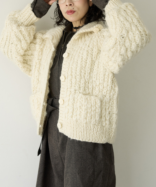 IENA LA BOUCLE(イエナラブークル)の「IENA LA BOUCLE スラブウールハンドニットブルゾン(その他アウター・レディース・アイボリー・FREE)」の6枚目の写真