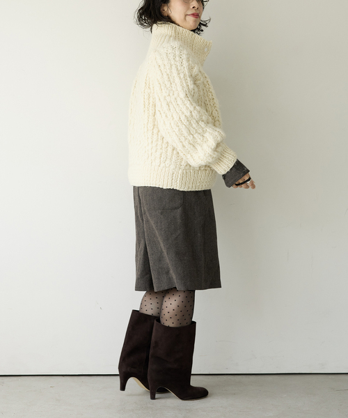 IENA LA BOUCLE(イエナラブークル)の「IENA LA BOUCLE スラブウールハンドニットブルゾン(その他アウター・レディース・アイボリー・FREE)」の10枚目の写真