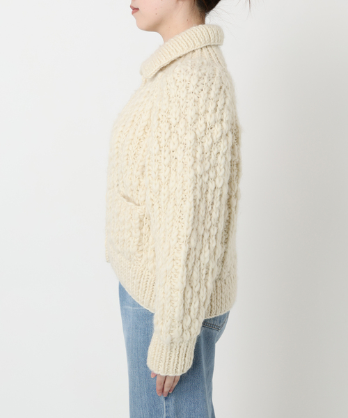 IENA LA BOUCLE(イエナラブークル)の「IENA LA BOUCLE スラブウールハンドニットブルゾン(その他アウター・レディース・アイボリー・FREE)」の12枚目の写真