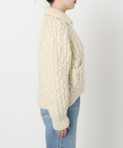 IENA LA BOUCLE(イエナラブークル)の「IENA LA BOUCLE スラブウールハンドニットブルゾン(その他アウター・レディース・アイボリー・FREE)」の14枚目の写真