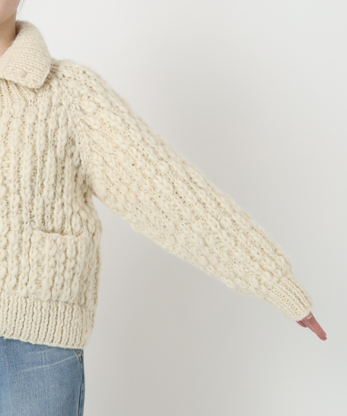 IENA LA BOUCLE(イエナラブークル)の「IENA LA BOUCLE スラブウールハンドニットブルゾン(その他アウター・レディース・アイボリー・FREE)」の15枚目の写真