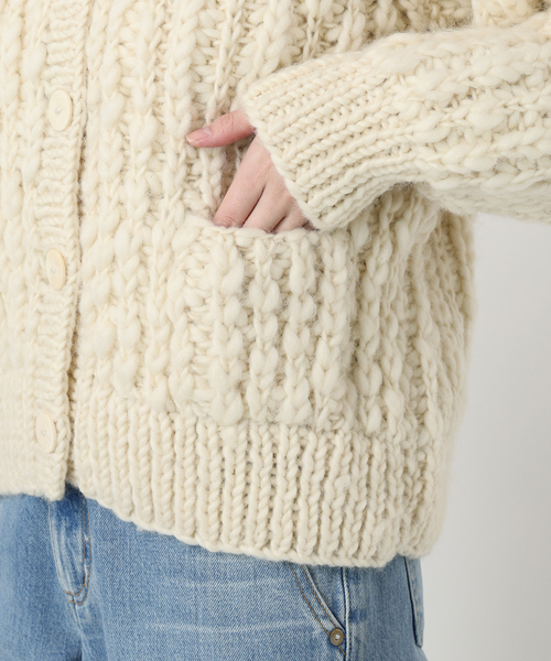 IENA LA BOUCLE(イエナラブークル)の「IENA LA BOUCLE スラブウールハンドニットブルゾン(その他アウター・レディース・アイボリー・FREE)」の17枚目の写真