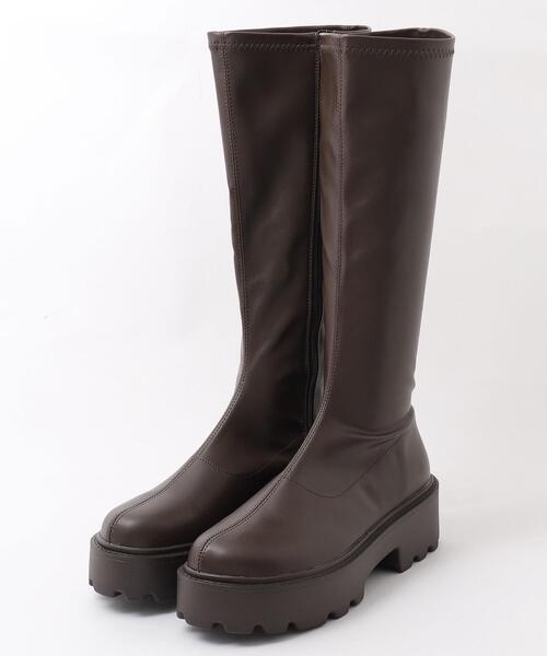 WEGO（ウィゴー）の「WEGO/プレーンロングブーツ（ブーツ・レディース・ブラック/ブラウン・MEDIUM/SMALL/LARGE）」の22枚目の写真