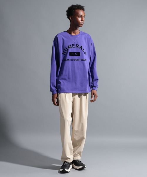 セール】【NUMERALS】カレッジプリントロングスリーブTEE（Tシャツ