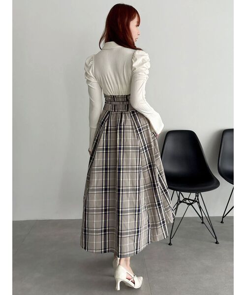 シャツカラーコルセットタックワンピース dazzlin（ダズリン） ワンピース シャツカラーコルセットタック