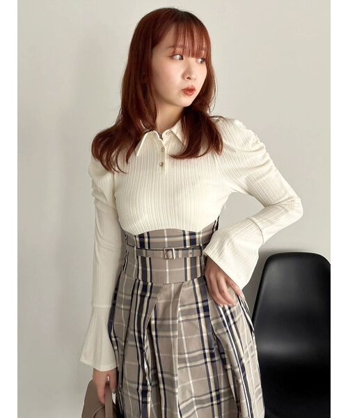 セール】シャツカラーコルセットタックワンピース（ワンピース