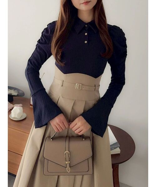 ♡　dazzlin ワンピース シアータックカットワンピ-ス（ワンピース）｜dazzlin（ダズリン