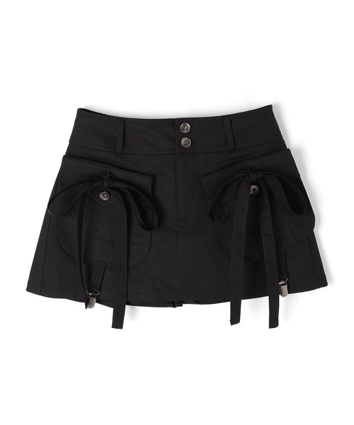 M DOLLY(エムドリー)の「ribbon pocket tempo mini skirt/リボンポケットテンポミニスカート(スカート・レディース・アイボリー/ブラック・S/M)」の12枚目の写真