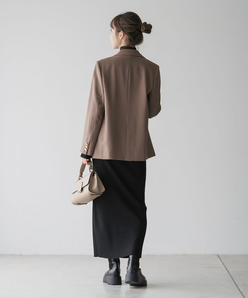 RY/PLリブハイネックロングワンピース（ワンピース）｜NOBLE（ノーブル