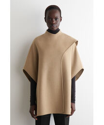Nala ナラ ウールケープコート ベージュ ケープつきマルチWAYコート(S(140) 薄ベージュ): ジュニア