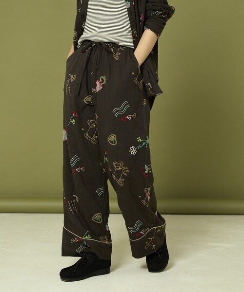 セール】Freada/フリーダ モチーフ刺繍 柄 パンツ（その他パンツ