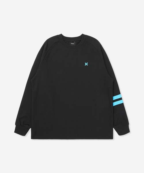 Hurley (ハーレー)の「【Hurley/ハーレー】ヘビーウエイトサーマルロングTシャツ 吸水速乾 オーバーサイズシルエット ワンポイント THERMAL BP LS(Tシャツ/カットソー・メンズ・オフホワイト/ブラック/カーキブラウン/ブラック×イエロー/ブラック×ピンク/ブラック×ブルー・MEDIUM/LARGE/X-LARGE/SMALL)」の3枚目の写真