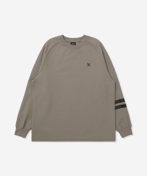 Hurley (ハーレー)の「【Hurley/ハーレー】ヘビーウエイトサーマルロングTシャツ 吸水速乾 オーバーサイズシルエット ワンポイント THERMAL BP LS(Tシャツ/カットソー・メンズ・オフホワイト/ブラック/カーキブラウン/ブラック×イエロー/ブラック×ピンク/ブラック×ブルー・MEDIUM/LARGE/X-LARGE/SMALL)」の6枚目の写真