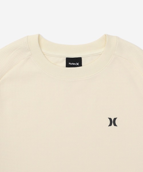 Hurley (ハーレー)の「【Hurley/ハーレー】ヘビーウエイトサーマルロングTシャツ 吸水速乾 オーバーサイズシルエット ワンポイント THERMAL BP LS(Tシャツ/カットソー・メンズ・オフホワイト/ブラック/カーキブラウン/ブラック×イエロー/ブラック×ピンク/ブラック×ブルー・MEDIUM/LARGE/X-LARGE/SMALL)」の8枚目の写真