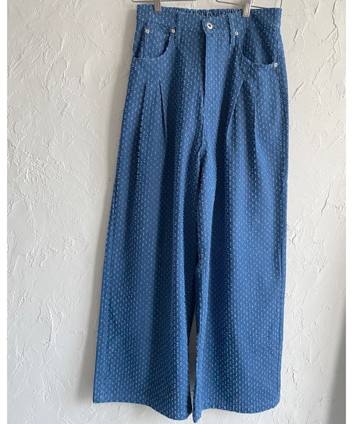 She's Closet(シーズクローゼット)の「ペプラムギャザーデニムキャミソールビスチェ&ワイドデニムパンツセットアップ(セットアップ・レディース・ライトブルー/ブルー/ネイビー/インディゴブルー・FREE)」の15枚目の写真