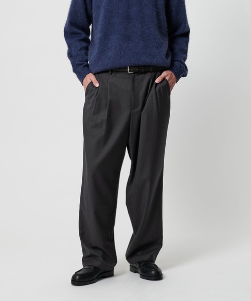 info. BEAUTY&YOUTH（インフォビューティアンドユース）の「【マルチサイズ】ルーズ タック テーパード パンツ（スラックス・メンズ・ダークベージュ/ブラック/ダークネイビー/チャコールグレー/グレー/カーキブラウン・マルチサイズ）」の3枚目の写真