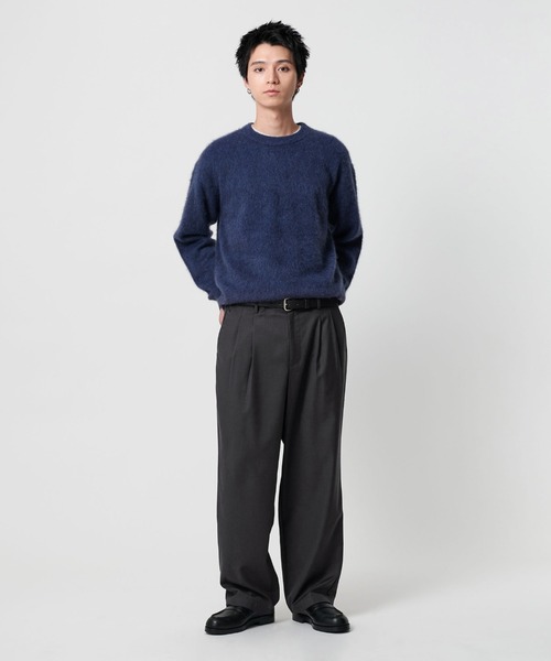 info. BEAUTY&YOUTH（インフォビューティアンドユース）の「【マルチサイズ】ルーズ タック テーパード パンツ（スラックス・メンズ・ダークベージュ/ブラック/ダークネイビー/チャコールグレー/グレー/カーキブラウン・マルチサイズ）」の22枚目の写真