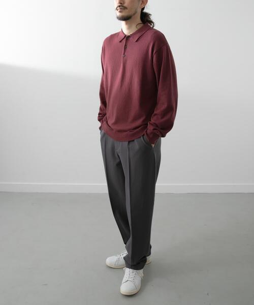 ITEMS URBANRESEARCH(アイテムズ アーバンリサーチ)の「カシミヤ×コットンポロセーター(ニット/セーター・メンズ・ブラック/グレー/モカ/ボルドー・MEDIUM/LARGE)」の8枚目の写真