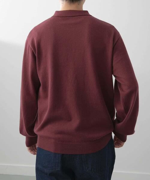 ITEMS URBANRESEARCH(アイテムズ アーバンリサーチ)の「カシミヤ×コットンポロセーター(ニット/セーター・メンズ・ブラック/グレー/モカ/ボルドー・MEDIUM/LARGE)」の13枚目の写真