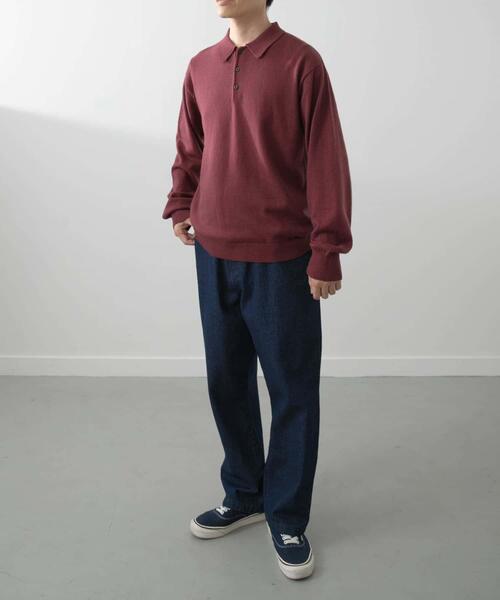 ITEMS URBANRESEARCH(アイテムズ アーバンリサーチ)の「カシミヤ×コットンポロセーター(ニット/セーター・メンズ・ブラック/グレー/モカ/ボルドー・MEDIUM/LARGE)」の14枚目の写真