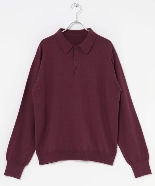 ITEMS URBANRESEARCH(アイテムズ アーバンリサーチ)の「カシミヤ×コットンポロセーター(ニット/セーター・メンズ・ブラック/グレー/モカ/ボルドー・MEDIUM/LARGE)」の16枚目の写真