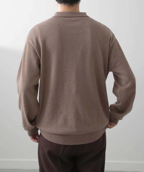 ITEMS URBANRESEARCH(アイテムズ アーバンリサーチ)の「カシミヤ×コットンポロセーター(ニット/セーター・メンズ・ブラック/グレー/モカ/ボルドー・MEDIUM/LARGE)」の21枚目の写真