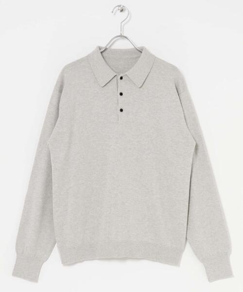 ITEMS URBANRESEARCH(アイテムズ アーバンリサーチ)の「カシミヤ×コットンポロセーター(ニット/セーター・メンズ・ブラック/グレー/モカ/ボルドー・MEDIUM/LARGE)」の9枚目の写真