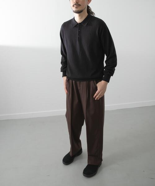 ITEMS URBANRESEARCH(アイテムズ アーバンリサーチ)の「カシミヤ×コットンポロセーター(ニット/セーター・メンズ・ブラック/グレー/モカ/ボルドー・MEDIUM/LARGE)」の15枚目の写真