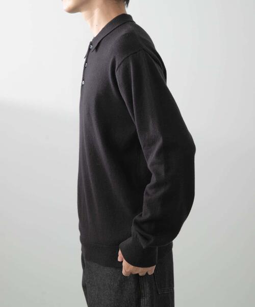 ITEMS URBANRESEARCH(アイテムズ アーバンリサーチ)の「カシミヤ×コットンポロセーター(ニット/セーター・メンズ・ブラック/グレー/モカ/ボルドー・MEDIUM/LARGE)」の18枚目の写真