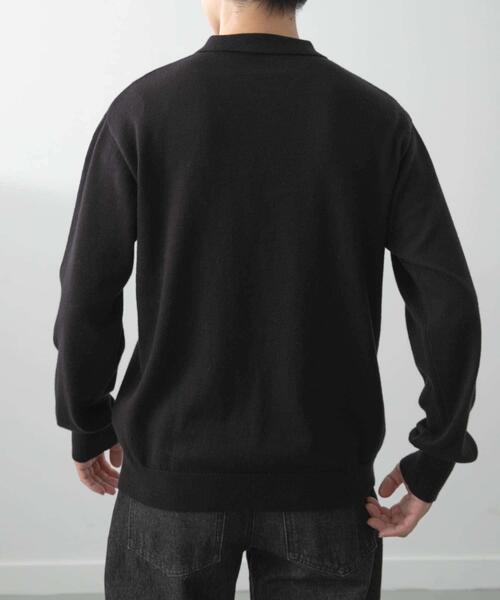 ITEMS URBANRESEARCH(アイテムズ アーバンリサーチ)の「カシミヤ×コットンポロセーター(ニット/セーター・メンズ・ブラック/グレー/モカ/ボルドー・MEDIUM/LARGE)」の19枚目の写真