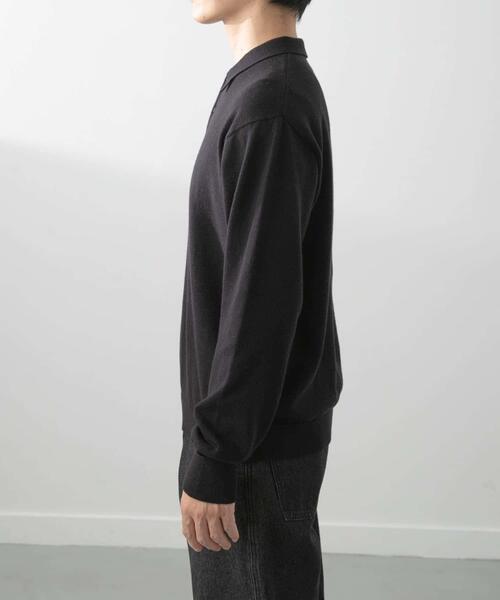 ITEMS URBANRESEARCH(アイテムズ アーバンリサーチ)の「カシミヤ×コットンポロセーター(ニット/セーター・メンズ・ブラック/グレー/モカ/ボルドー・MEDIUM/LARGE)」の22枚目の写真