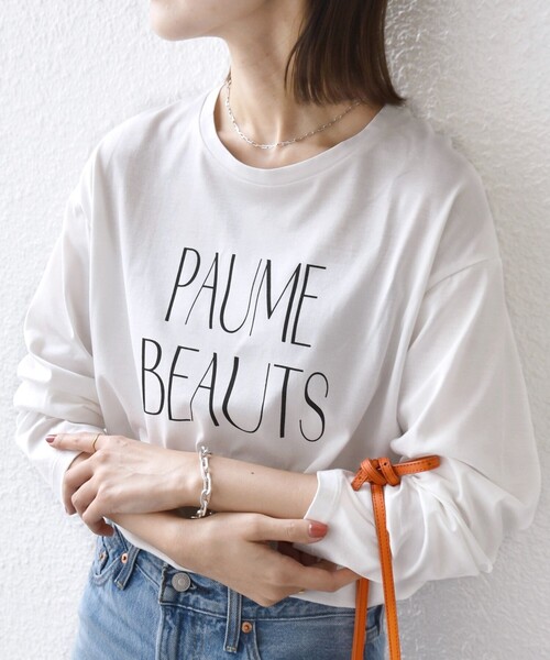SHIPS(シップス)の「プリント ロゴ ロング スリーブ TEE(Tシャツ/カットソー・レディース・ダークグレー/オフホワイト/ストーン・ONE SIZE)」の1枚目の写真