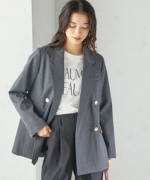 SHIPS(シップス)の「プリント ロゴ ロング スリーブ TEE(Tシャツ/カットソー・レディース・ダークグレー/オフホワイト/ストーン・ONE SIZE)」の6枚目の写真
