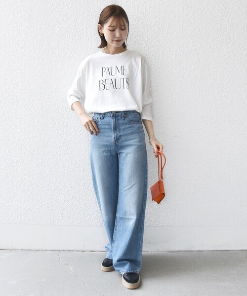 SHIPS(シップス)の「プリント ロゴ ロング スリーブ TEE(Tシャツ/カットソー・レディース・ダークグレー/オフホワイト/ストーン・ONE SIZE)」の8枚目の写真