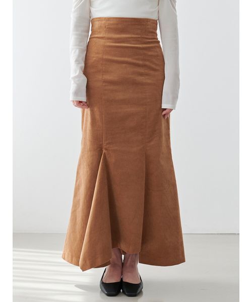 Stylevoice for xxx（スタイルヴォイスフォー）の「＜kannaさんコラボ＞ コーデュロイスリットロングマーメイドスカート（スカート・レディース・ブラウン/アイボリー・S/M）」の17枚目の写真